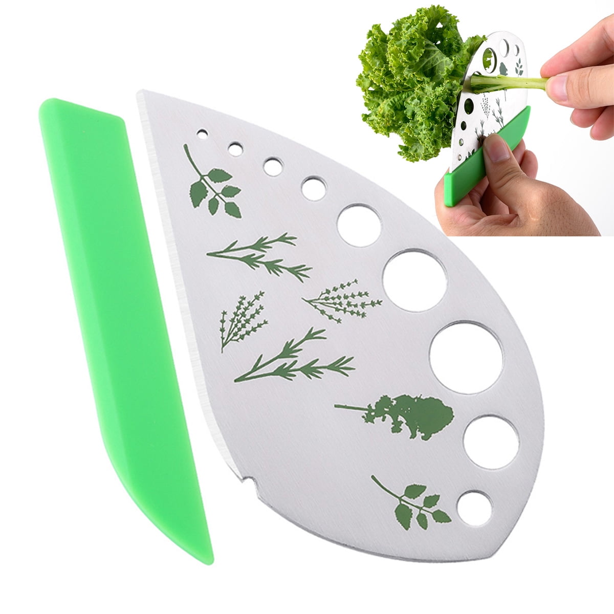 Multifunctions Avocado Leaf Remover Avocado Knife Collard Greens Thyme Basil Stainless Steel Herb Stripper 9 Holes Herb Cutter Rosemary Kale Kitchen Herb Leaf Stripping Tool Herb Stripping 