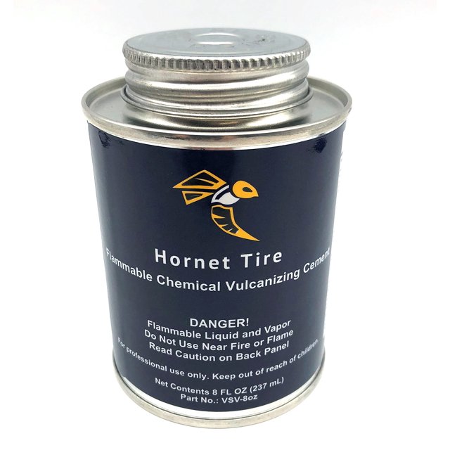 Cemento vulcanizante para reparación de llantas Hornet Tire 237 ml con brocha