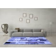 thumbnail image 3 of Ahgly Company Machine Washable Indoor Square Patchwork Blue Transitional Area Rugs, 4' Square, 3 of 4