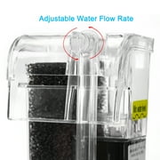 AQUANEAT Aquarium Filter Hang on HOB Power Filter 5 Gallon Small Fish Tank Filter