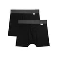 thumbnail image 1 of Bóxer Zaga para Hombre, Largo Microfibra Negro 2 Piezas Talla M Negro Talla M, 1 of 2