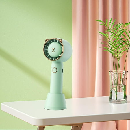 

Desk Fan Compact Small Table Fan Noiseless 3 Speeds Mini Portable Hand Fan Green