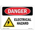 thumbnail image 1 of SignMission OS-DS-A-1218-L-2224 12 x 18 Po Signe de Danger OSHA - Danger Électrique, 1 of 1