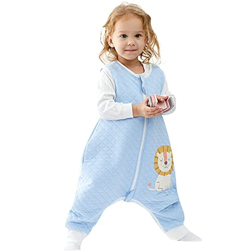 ililmmoe Muslin Original 100% Cotton Sleeping Sack Sleep Bag with legs Baby Wearable Blankets Long Sleeves 1-4T 