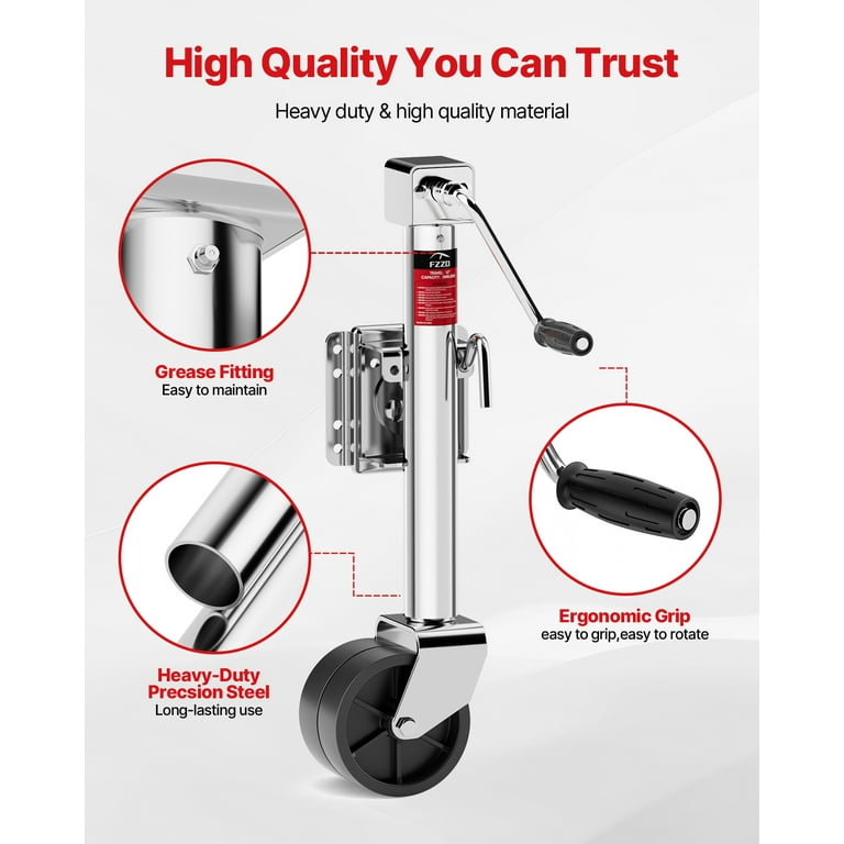Jet Trailer用アルミ14x6J 2本 Trailer Valet JX3-SS Drill Jack – Dual Wheels for Overland/Marine