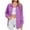 Purple, variant on cfhntfmh Womens Casual Shirts Loose Lapel Neck Long Sleeve Buttons down Blouses Fall Lounge Solid Color Jackets with Pockets