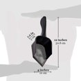thumbnail image 5 of Pala para arena para mascotas, pala de plástico negra de 12" x 5" x 2", lados profundos e inastillables, borde puntiagudo para llegar a las esquinas, mango ergonómico, 5 of 5