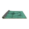 thumbnail image 2 of Ahgly Company Indoor Square Persian Turquoise Blue Traditional Area Rugs, 6' Square, 2 of 4