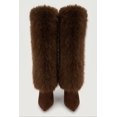 thumbnail image 4 of Women's Faux Fur Pointed Toe Spool Heel Boots, 4 of 6