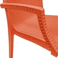 thumbnail image 5 of LeisureMod Fauteuil d'Appoint pour Salle à Manger de Patio Intérieur Extérieur en Tissage Hickory, Ensemble de 2 (Orange), 5 of 5