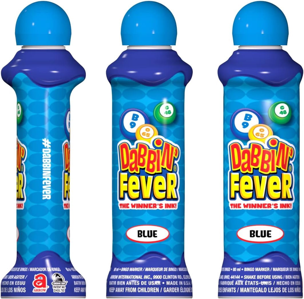 Dabbin' Fever One Dozen 3 ounce Bingo Daubers 10 Colors (Blue)