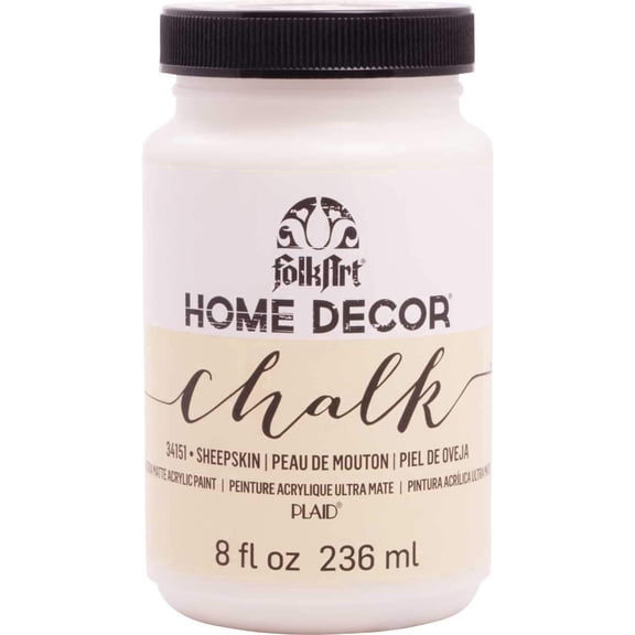 FolkArt Home Decor Chalk Furniture & Craft Paint, Sheepskin, Matte Finish, 8 fl oz