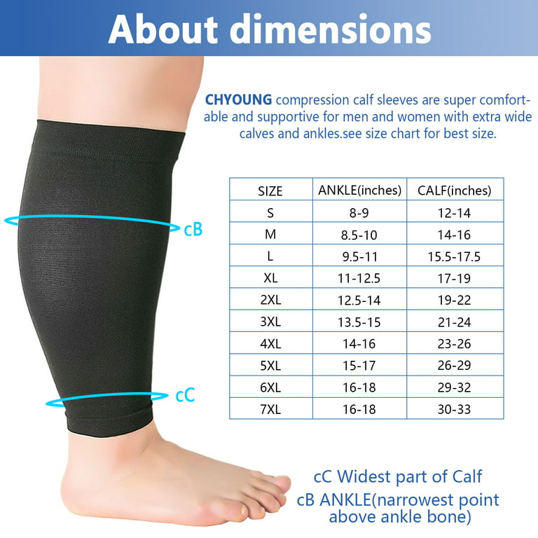 Calf Compression Sleeve (Pair) – Supreme Calf Cramp & Shin Splint