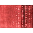 thumbnail image 1 of Ahgly Company Indoor Rectangle Solid Red Modern Area Rugs, 2' x 5', 1 of 4