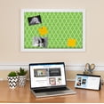 thumbnail image 3 of PinPix 24x16 Custom Cork Bulletin Board Quatrefoil Green Poster Board Has a Fabric Style Canvas Finish, Framed in Quatrefoil Green, by ArtToFrames (PinPix-281), 3 of 6