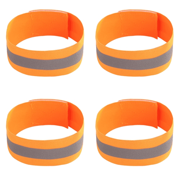 DQrwqpou Seguridad Reflectante Nocturno Correa para El Brazo Al Aire Libre Banda para El Brazo Luminosa (naranja)