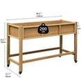 thumbnail image 2 of Dextrus Raised Garden Bed 47x18x31in Wood Mobile Elevated Planter Box Stand With Lockable Wheel, Shelf, Liner - Brown, 2 of 8