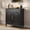Classic Black, variant on ANPOO 65" Mid Century Modern Sideboards Buffets Cabinet with 4 Door Storage, 34" Tall Media Console Table with Adjustable Shelves and Brass Carved Handles for Entryway, Dining Room, Living Room