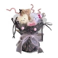 thumbnail image 4 of Lindo ramo de perros con adorno luminoso, decoración creativa, juguetes de peluche hechos a mano para negro, 4 of 9