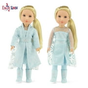 Emily Rose 14.5 Inch Doll Clothes 6 Piece Princess Elsa Frozen 2 Inspired 14" Doll Outfit, Incuding Embroidered Boots!