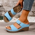 thumbnail image 5 of Taylonsss Women's Plus Size Fashion Casual Beach Wedge Heels Sandals with Peep Toe and Open-Toe for Spring and Summer All-Day Comfort with Secure Fit and Non-Slip Sole, 5 of 9