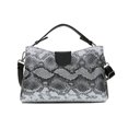 thumbnail image 2 of Bolsa Bolso de hombro de piel de serpiente para mujer, bandolera de viaje de cuero PU (blanco) JShteea Para Estrenar, 2 of 9