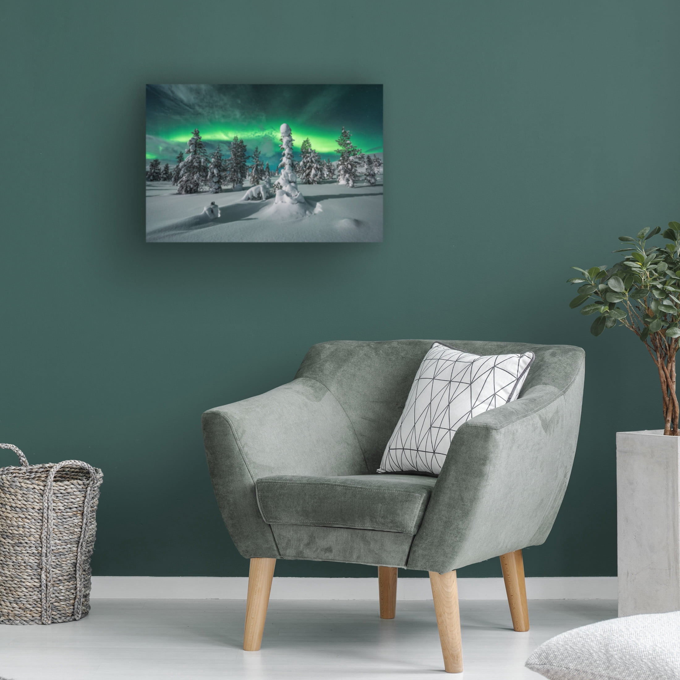 Canvas Wall Art - Raymond Hoffmann ' Polar Night' Wall Art for Living Room, Bedroom, or Office D?cor by Trademark Fine Art - 32 x 22 Inches