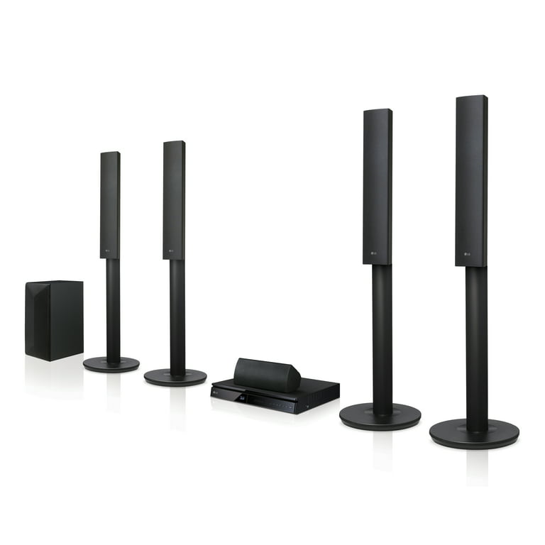 LG LHB655 5.1 Home Theater System, 1000 W RMS, A/V Receiver, Player, Black Walmart.com