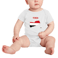 thumbnail image 2 of Yemen Map Flag Boy Girl Bodysuits (White, 18-24 Months), 2 of 5