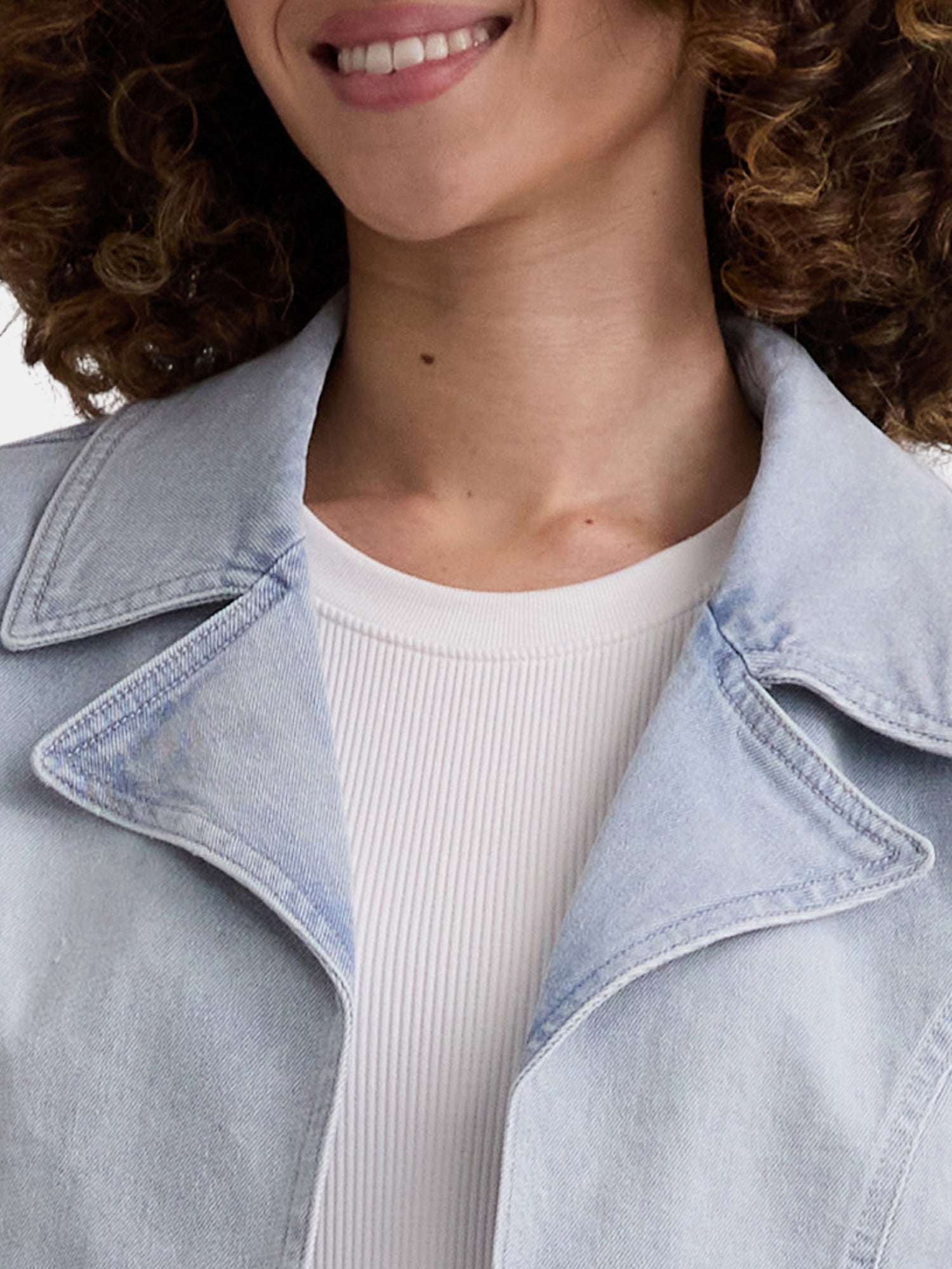 no mass prod　Cropped Moto denim jacket No mass prod Cropped Moto denim jacket（Moto Madness Denim
