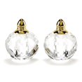 thumbnail image 1 of Handcrafted Optical Crystal, Gold Rounded Salt & Pepper Shakers, 1 of 1