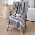 thumbnail image 1 of Nvzi toallas de baño absorbentes de algodón, multiusos para el baño, gimnasio, ducha, deportes y como toalla. Resiste diversas situaciones sin esfuerzo. 70,87 x 39,37 pulgadas (gris)., 1 of 5