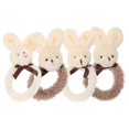 thumbnail image 1 of 4pcs Elastic Hair Ropes Bunny Shaped Hair Rings Hair Band Hair Accessories (Mixed Style), 1 of 4