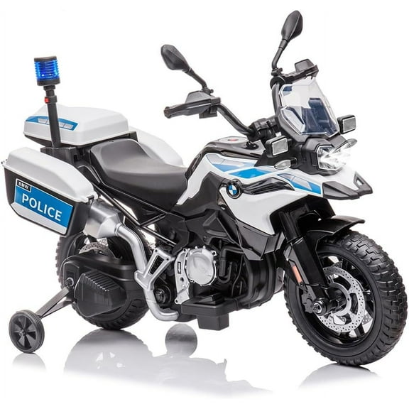 BMW 12V Police Motorcycle, Ride on Police Motorcycle with High/Low Speed, Warning Lights and LED Headlights,  Music, Kids Ride on Car Electric Toys