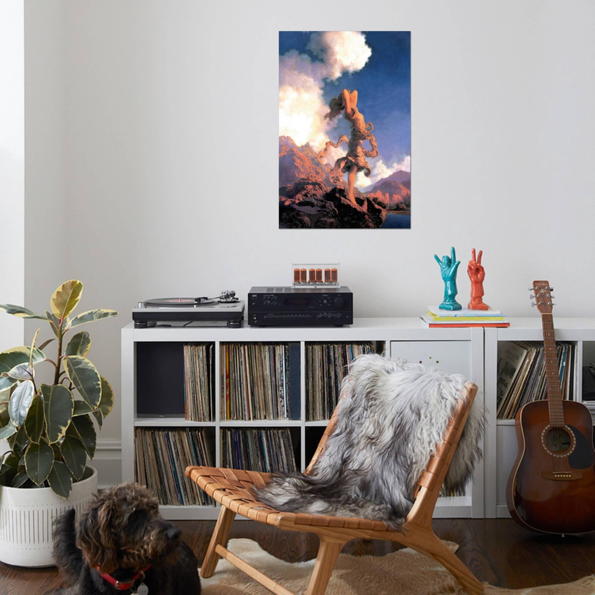 Art.com Ecstasy Art Print by Maxfield Parrish, White Frame Wall