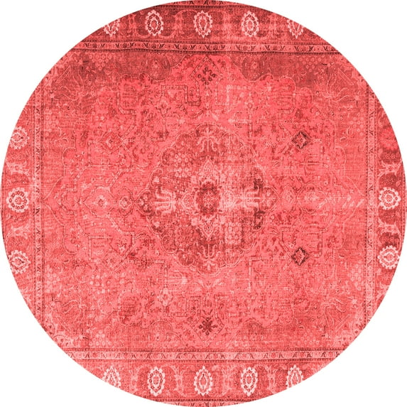 Ahgly Company Indoor Round Persian Red Traditional Area Rugs, 7' Round