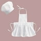 thumbnail image 4 of BRIGHTFUFU Accesorios de fotografía para recién nacidos Sombrero de Cheft para bebés Delantal adorable Ropa de chef para cosplay de bebé (Estilo para niñas, Blanco, Talla L), 4 of 7