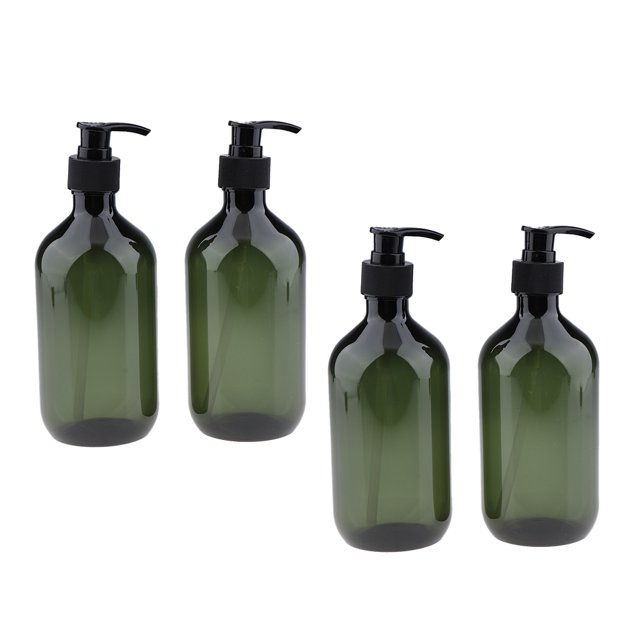 2x 2 botellas vacías recargables de 500 ml de 16 onzas / dispensadores de maquillaje cosmético para jabón , lociones, champús y acondicionadore