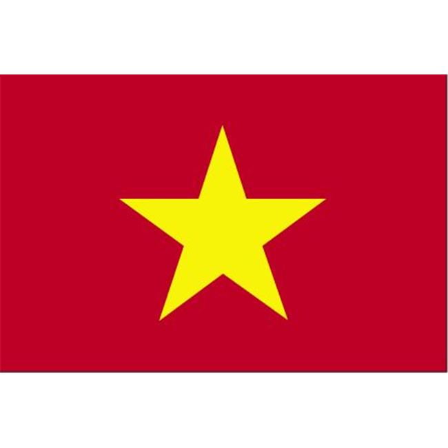Annin Flagmakers 190429 4 ft. X 6 ft. Colonial Nyl-Glo Vietnam Flag with Fringe by Annin Flagmakers