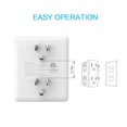 thumbnail image 3 of Outlet Extender, Multi Plug Outlet with 6 Electrical Outlets Adapter, 3-Prong Wall Outlet Tap for Cruise Ship Home Office Dorm, White (2 Pack), 3 of 4