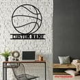 thumbnail image 4 of Craftnamesign Custom Basketball Ball Metal Wall Art LED Light, Basketball Sign, Basketball Gifts, 4 of 5
