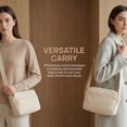 thumbnail image 2 of INSPIRE CHIC Travel Crossbody Bags Puffy Shoulder Handbag with Adjustable Strap for Women Beige, 2 of 5