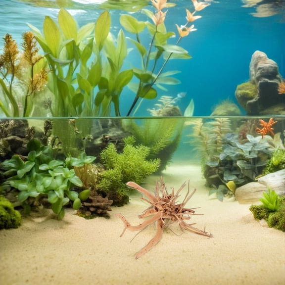 HOOWIFFY 4Pcs Natural Texture Driftwood for Reptile Climbing and Aquarium Habitat