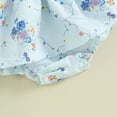 thumbnail image 6 of Bagilaanoe Newborn Baby Girl Summer Rompers Dress Floral Print Fly Sleeve Bodysuits 3M 6M 9M 12M Infant Patchwork A-line Dresses, 6 of 6