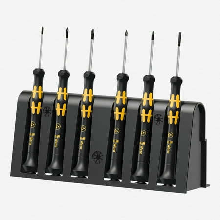 

Wera 030180 ESD Safe Slotted/Phillips/M/Torx Micro Screwdriver Set + Rack