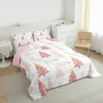 thumbnail image 4 of Homewish Colorful Xmas Tree Queen Comforter Set,Merry Christmas Bedding Sets,Pink White Gray Bedding Comforter Set For Girls Kids,Super Cozy Room Decor Reversible,3pcs, 4 of 9