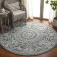 thumbnail image 2 of SAFAVIEH Ebony Aindreas Medallion Area Rug, Ivory/Dark Grey, 6' x 6' Round, 2 of 10