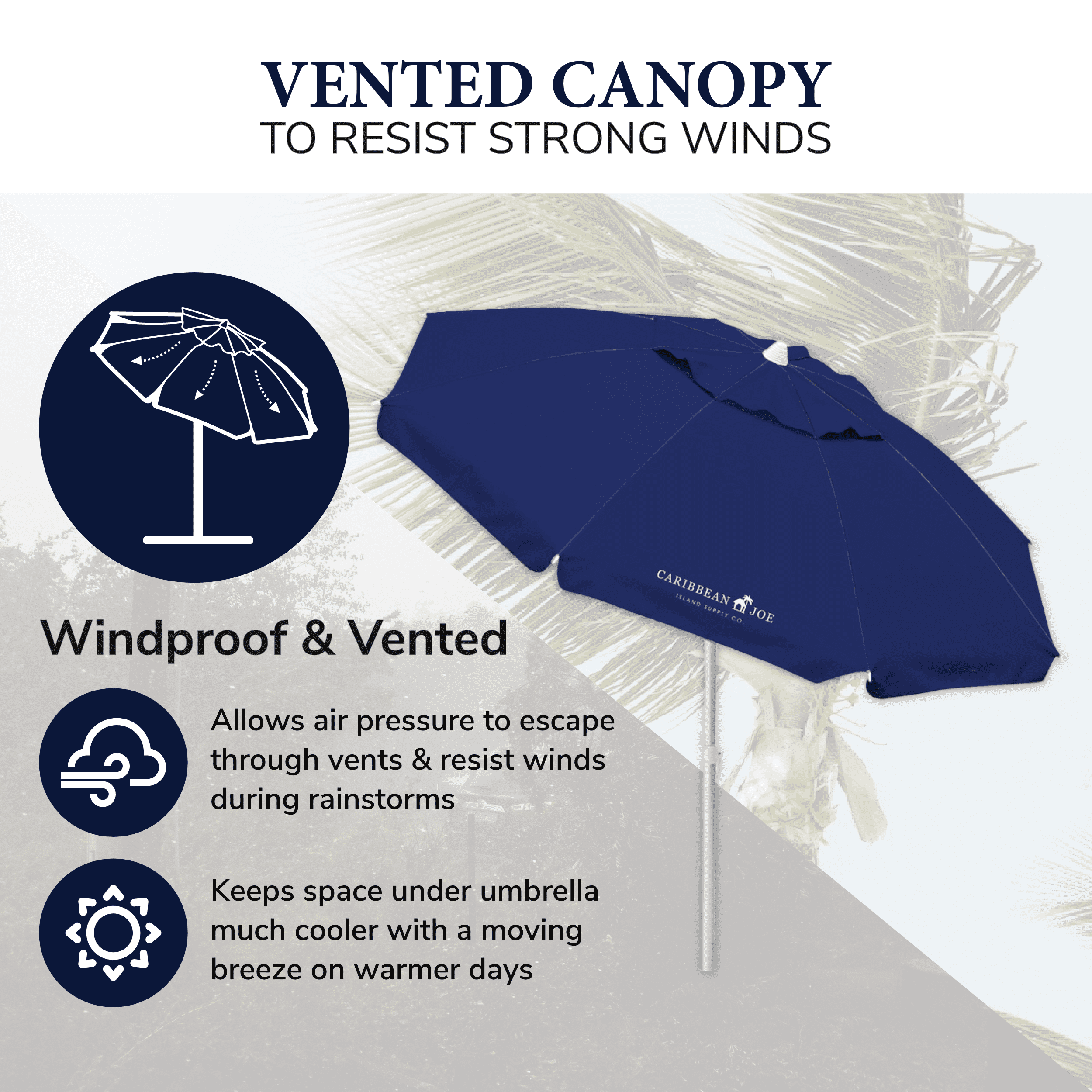 caribbean joe outdoor beach stick umbrella