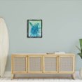 thumbnail image 2 of Blue Sea Turtle Aquatic Bubbles Animals & Insects Painting Jet Black Framed Art Print Wall Art, 2 of 6
