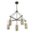 thumbnail image 1 of Savoy House 1-9060-6-95  Dunbar 6-Light Chandelier in Warm Brass w/ Bronze accents, 1 of 5